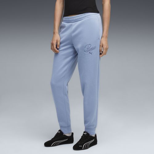 Pantalones de chándal Essentials Script para mujer, Ropa, Azul, XXS - PUMA - Modalova