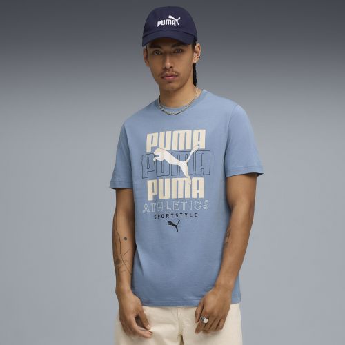 Camiseta con estampado apilado para hombre, Ropa, Azul, S - PUMA - Modalova