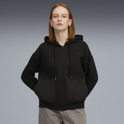 Felpa con cappuccio e zip Class dal taglio morbido da donna, Abbigliamento, Nero, XXS - PUMA - Modalova