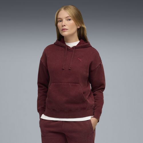Sudadera holgada efecto lavado con capucha Essentials Elevated para mujer, Ropa, Rojo, XXS - PUMA - Modalova