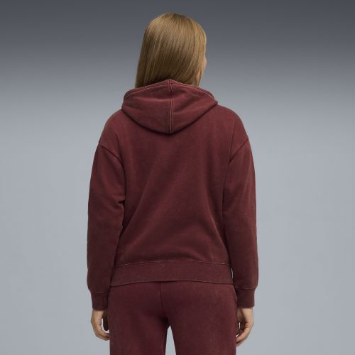 Sudadera holgada efecto lavado con capucha Essentials Elevated para mujer, Ropa, Rojo, XXS - PUMA - Modalova