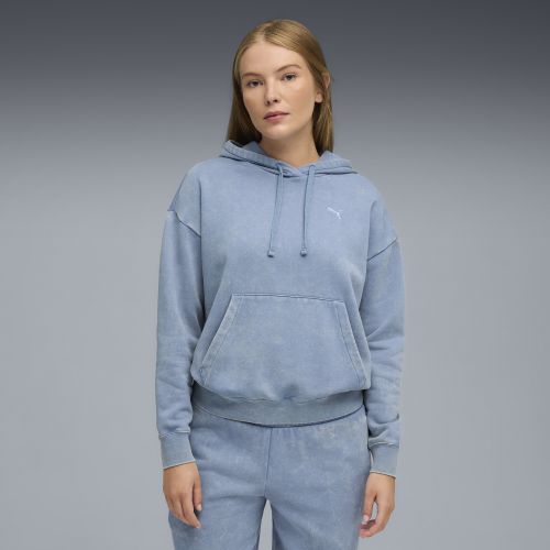 Sudadera holgada efecto lavado con capucha Essentials Elevated para mujer, Ropa, Azul, XXS - PUMA - Modalova