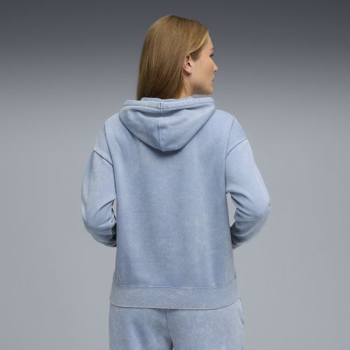 Sudadera holgada efecto lavado con capucha Essentials Elevated para mujer, Ropa, Azul, XXS - PUMA - Modalova