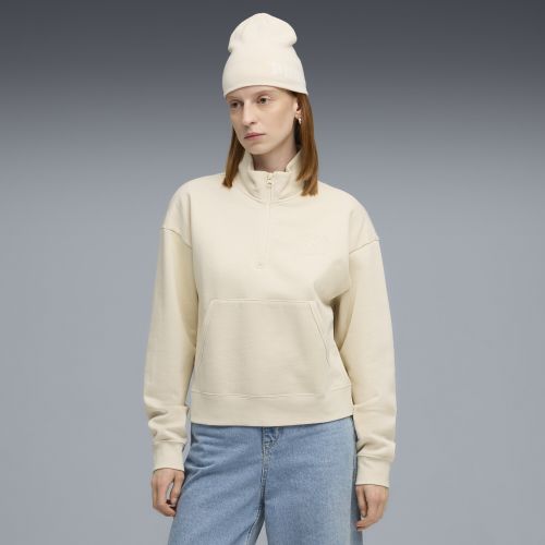 Felpa con zip corta Class da donna, Abbigliamento, Bianco, XXS - PUMA - Modalova