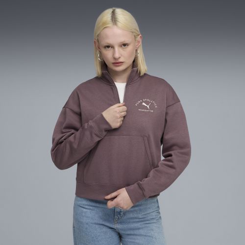 Sudadera corta con media cremallera Class para mujer, Ropa, Morado, XXS - PUMA - Modalova