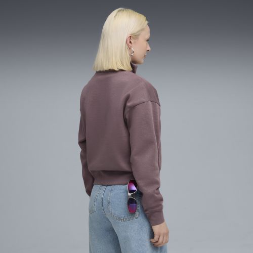 Sudadera corta con media cremallera Class para mujer, Ropa, Morado, XXS - PUMA - Modalova