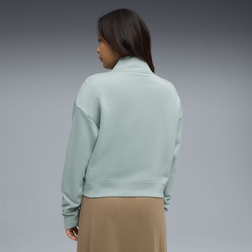 Felpa con zip corta Class da donna, Abbigliamento, Verde, XXS - PUMA - Modalova