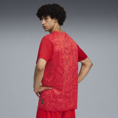 Maglia da basket a maniche corte con grafica teamJAWS da uomo, Accessori, Rosso, S - PUMA - Modalova