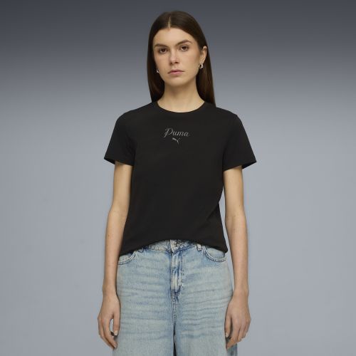 T-shirt Essentials Script da donna, Abbigliamento, Nero, S - PUMA - Modalova
