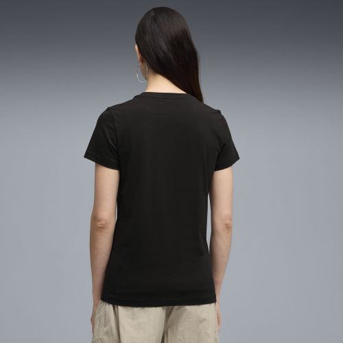 T-shirt Essentials Elevated da donna, Abbigliamento, Nero, XS - PUMA - Modalova