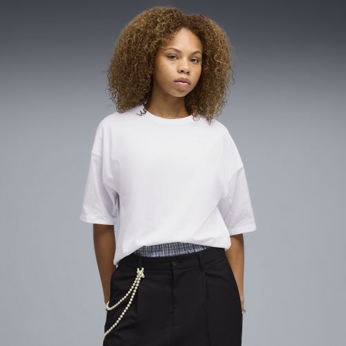 T-shirt oversize HER da donna, Abbigliamento, Bianco, XS - PUMA - Modalova