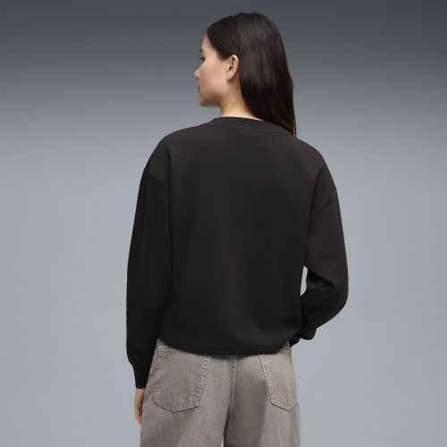 Essentials Elevated Sweatshirt mit V-Ausschnitt Damen, Kleidung, , S - PUMA - Modalova