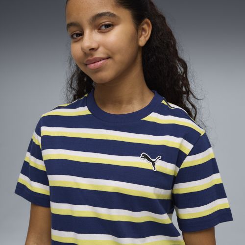 T-shirt a righe Essentials per ragazzi, Abbigliamento, Blu, 7-8Y - PUMA - Modalova