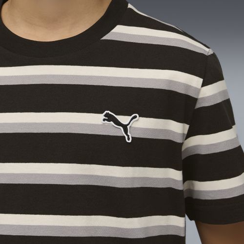 T-shirt a righe Essentials per ragazzi, Abbigliamento, Nero, 7-8Y - PUMA - Modalova