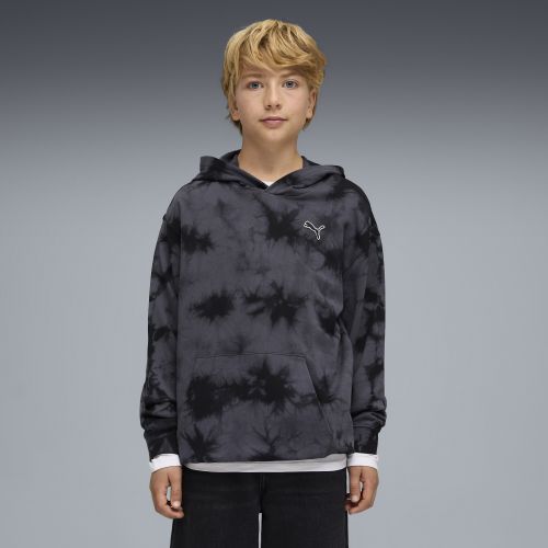 Felpa con cappuccio Essentials Tie-Dye dal taglio morbido per ragazzi, Accessori, Nero, 7-8Y - PUMA - Modalova