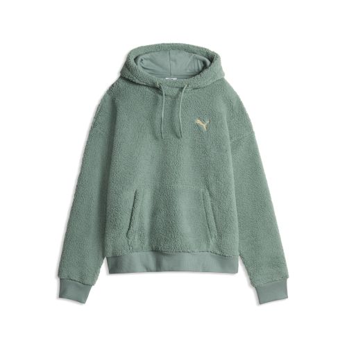 Sudadera Sherpa de corte holgado para mujer, Ropa, Verde, S - PUMA - Modalova