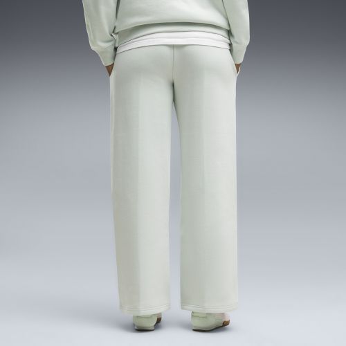 Pantaloni a gamba larga in pile Essentials Cat da donna, Abbigliamento, Verde, S - PUMA - Modalova