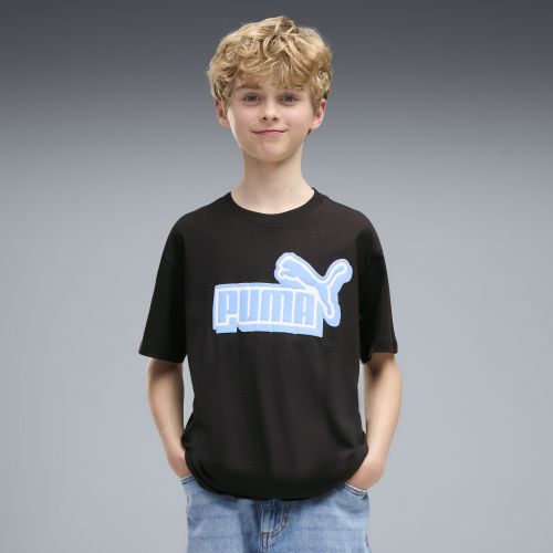 Camiseta estampada Essentials Logo Lab de corte holgado juvenil, Ropa, Negro, 15-16Y - PUMA - Modalova