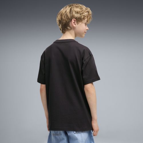 Camiseta estampada Essentials Logo Lab de corte holgado juvenil, Ropa, Negro, 15-16Y - PUMA - Modalova
