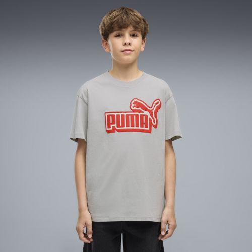 Camiseta estampada Essentials Logo Lab de corte holgado juvenil, Ropa, Gris, 15-16Y - PUMA - Modalova
