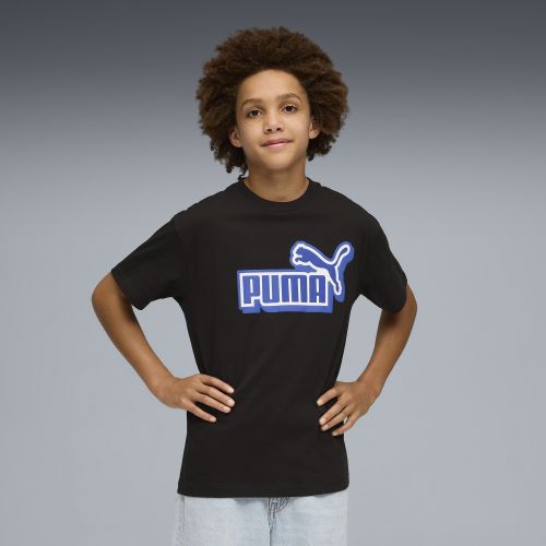 Camiseta estampada Essentials Logo Lab de corte holgado juvenil, Ropa, Negro, 15-16Y - PUMA - Modalova