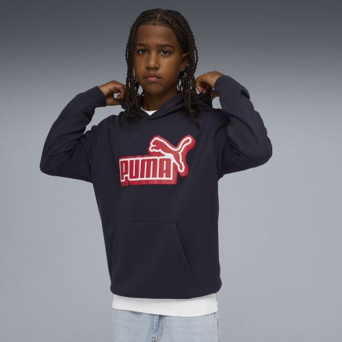 Felpa con cappuccio con logo Essentials Lab dal taglio morbido per ragazzi, Accessori, Blu, 7-8Y - PUMA - Modalova