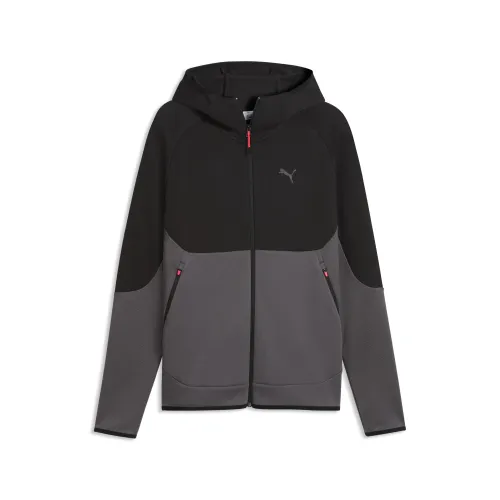 TECH Elevated Slim Full-Zip Hoodie Men in Gray () | Size Small - PUMA - Modalova