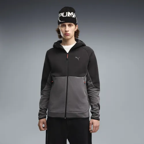TECH Elevated Slim Full-Zip Hoodie Men in Gray () | Size Large - PUMA - Modalova