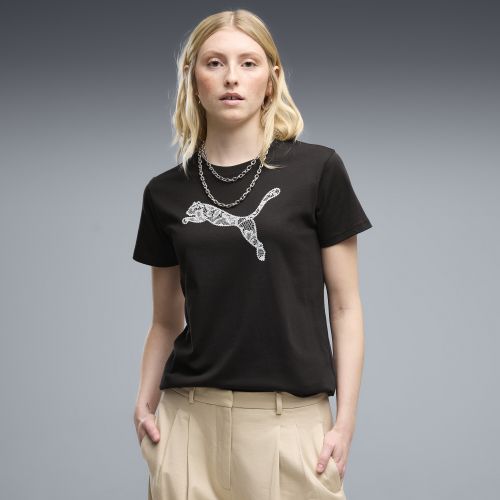 T-shirt Graphics Lace Cat da donna, Abbigliamento, Nero, S - PUMA - Modalova
