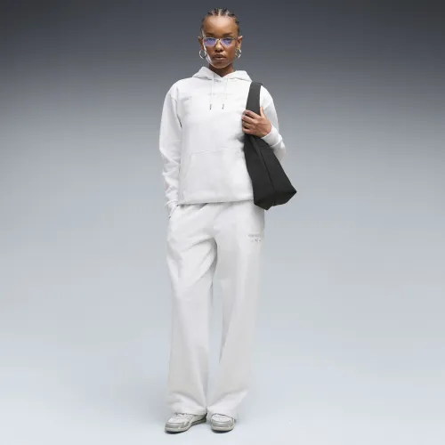 Class Straight Leg Fleece Pants Women in White () | Size Large - PUMA - Modalova