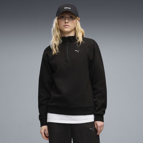 Felpa con zip Essentials Elevated Standard da donna, Abbigliamento, Nero, S - PUMA - Modalova