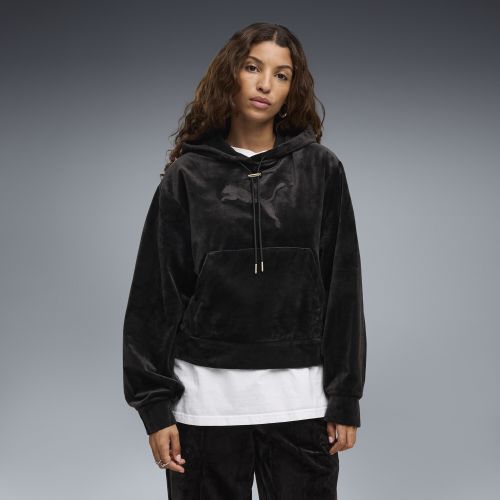Sudadera con capucha Essentials Elevated aterciopelada para mujer, Ropa, Negro, S - PUMA - Modalova