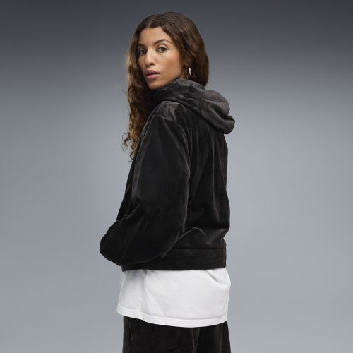 Sudadera con capucha Essentials Elevated aterciopelada para mujer, Ropa, Negro, S - PUMA - Modalova