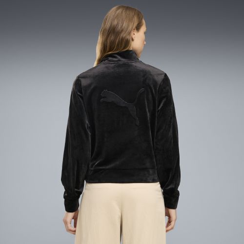 Chaqueta de chándal Essentials Elevated de terciopelo para mujer, Ropa, Negro, S - PUMA - Modalova
