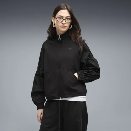 Chaqueta con cremallera holgada HER para mujer, Ropa, Negro, S - PUMA - Modalova