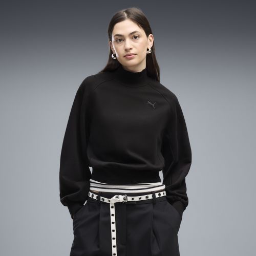 Sudadera HER holgada con cuello perkins para mujer, Ropa, Negro, S - PUMA - Modalova