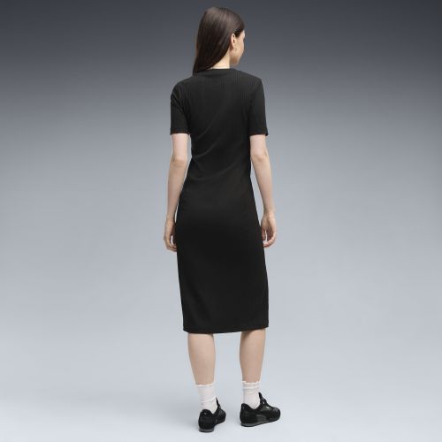 Vestido HER Slim Rib para mujer, Ropa, Negro, S - PUMA - Modalova