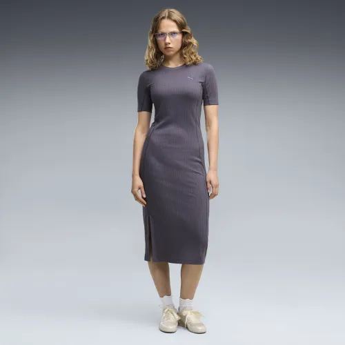 Vestido HER Slim Rib para mujer, Ropa, Gris, S - PUMA - Modalova
