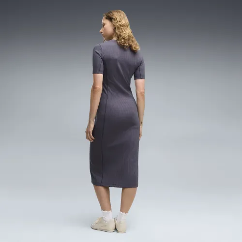 Vestido HER Slim Rib para mujer, Ropa, Gris, S - PUMA - Modalova