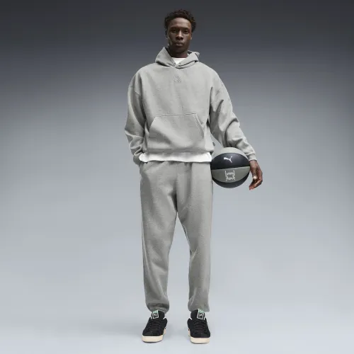 Fundamentals Fleece Basketball Sweatpants Men in Gray () | Size Large - PUMA - Modalova