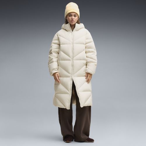 Hooded Down Puffer Coat Women in White | Size Large - PUMA - Modalova