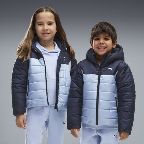 Giacca con cappuccio Essentials per bambini, Abbigliamento, Blu, 4-5Y - PUMA - Modalova
