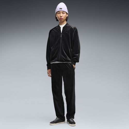 Pantalones de chándal de corte holgado Essentials Elevated de terciopelo para hombre, Accesoiros, Negro, S - PUMA - Modalova