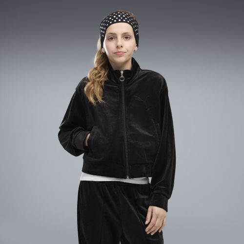 Chaqueta de chándal Essentials Elevated de terciopelo juvenil, Ropa, Negro, 15-16Y - PUMA - Modalova