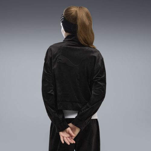 Chaqueta de chándal Essentials Elevated de terciopelo juvenil, Ropa, Negro, 15-16Y - PUMA - Modalova