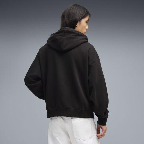 Felpa con cappuccio oversize con logo Essentials Cat da uomo, Abbigliamento, Nero, S - PUMA - Modalova