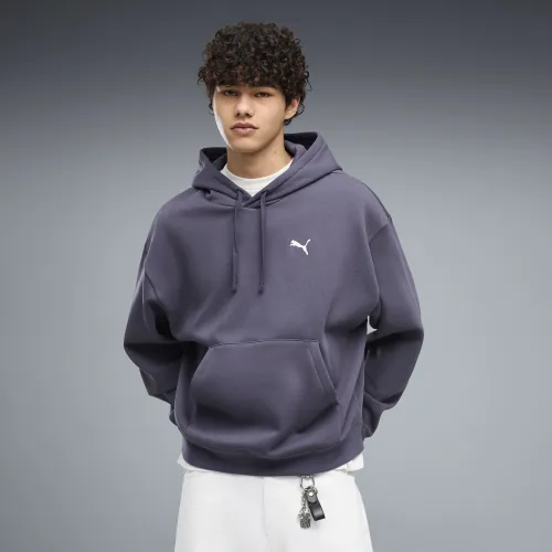 Essentials Cat Logo Oversized Hoodie Men in Gray () | Size Medium - PUMA - Modalova