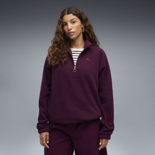 HER Winterised Half-Zip Crew Sweatshirt Women in Red | Size Large - PUMA - Modalova