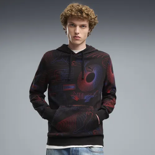 Sudadera con capucha estampada Essentials para hombre, Ropa, Negro, S - PUMA - Modalova