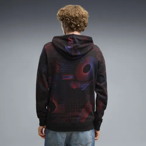 Sudadera con capucha estampada Essentials para hombre, Ropa, Negro, S - PUMA - Modalova